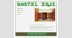 Desktop Screenshot of hostalariz.com